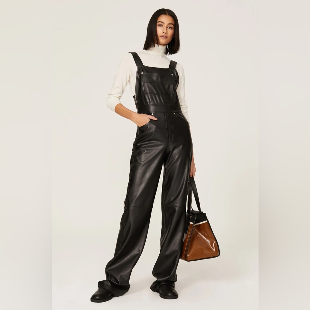 A.L.C. Braelyn Faux Leather Jumpsuit, Size 6